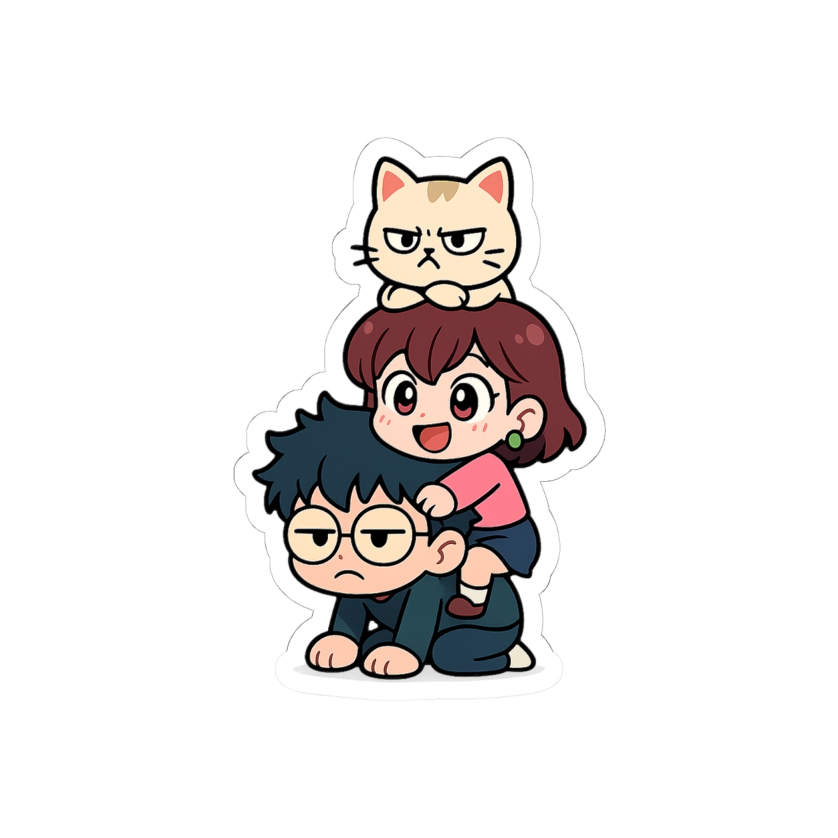 Dandadan Okarun and Momo Stickers | Cute Anime Vinyl Decals