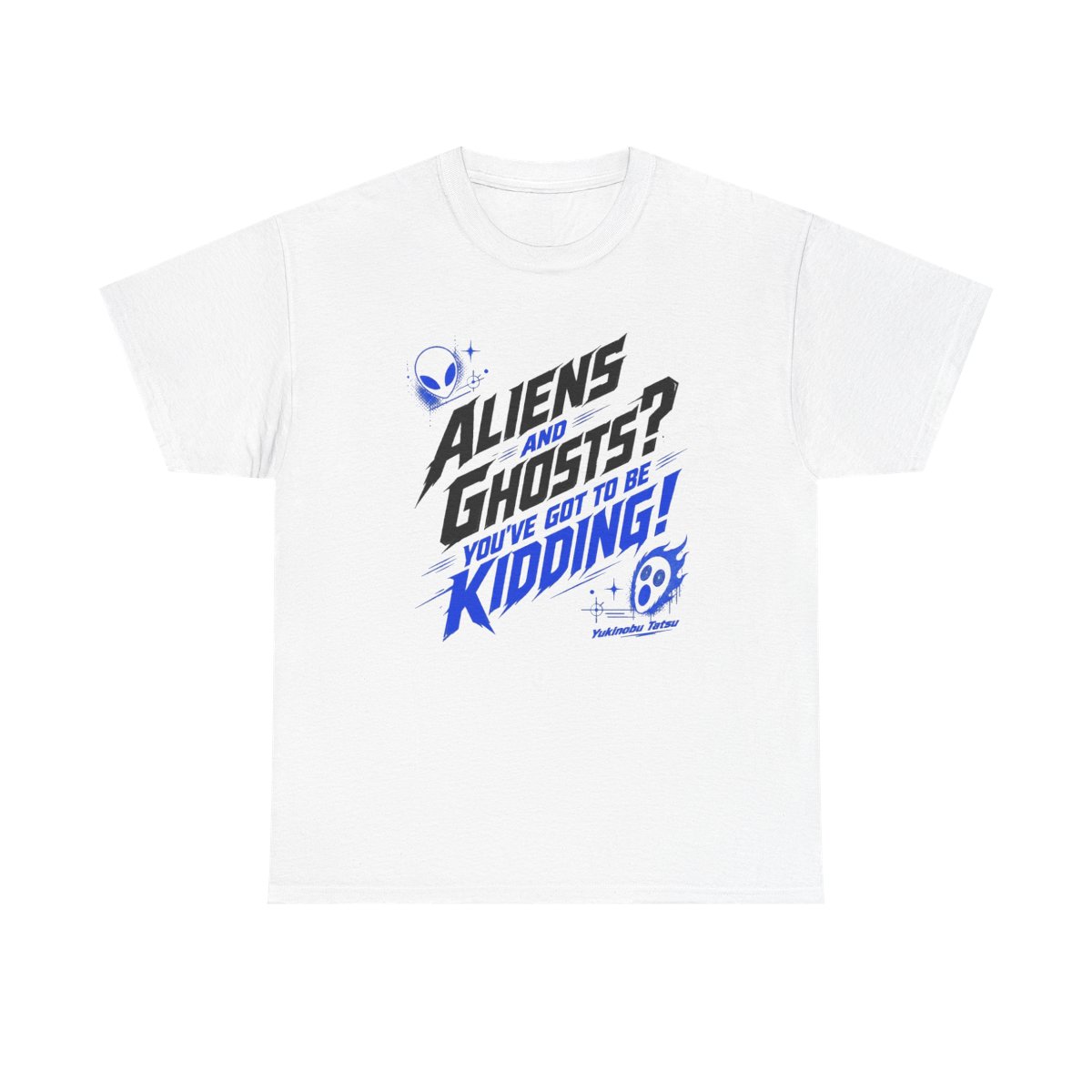 Dandadan "Aliens and Ghosts? You" Unisex Tee - alternate angle 3, merchandise