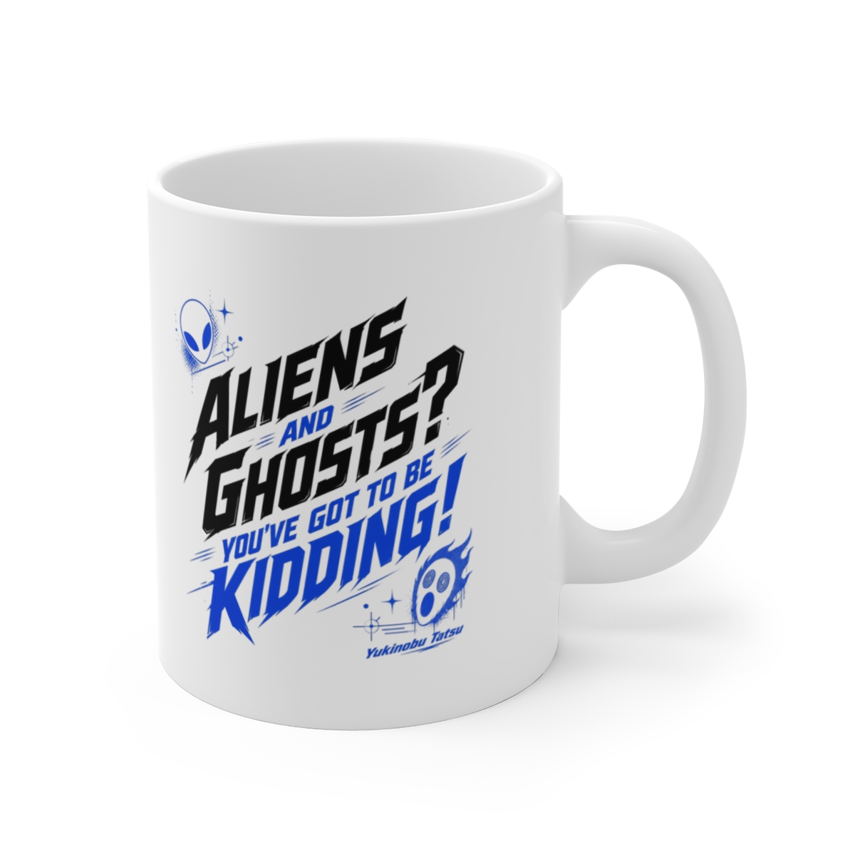 Dandadan "Aliens and Ghosts? You" White Mug