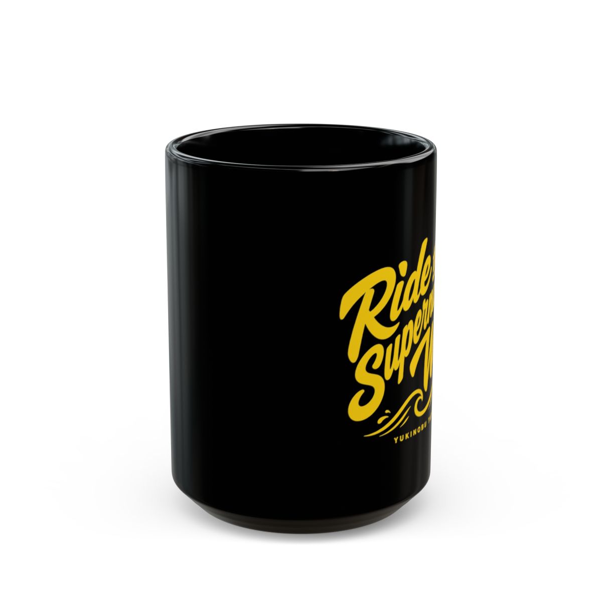 Dandadan "Ride the Supernatural Wave" Black Mug - alternate angle 1, merchandise