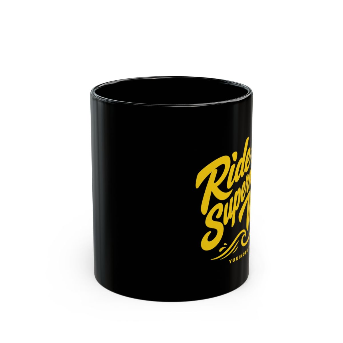Dandadan "Ride the Supernatural Wave" Black Mug - alternate angle 2, merchandise