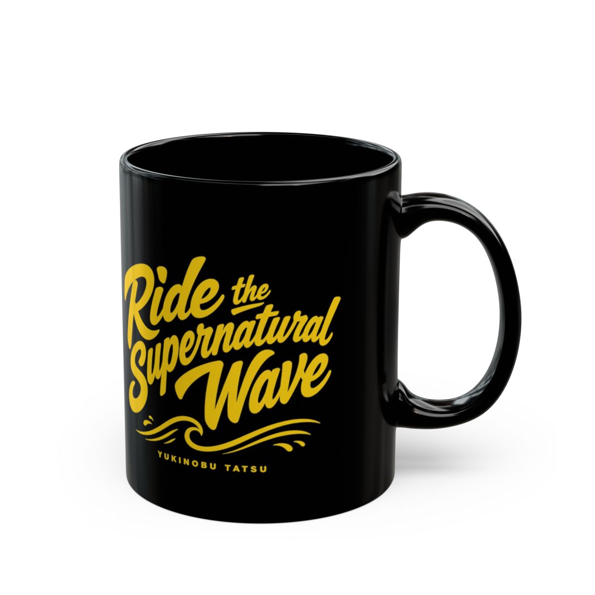 Dandadan "Ride the Supernatural Wave" Black Mug - Official Mugs & Drinkware merchandise