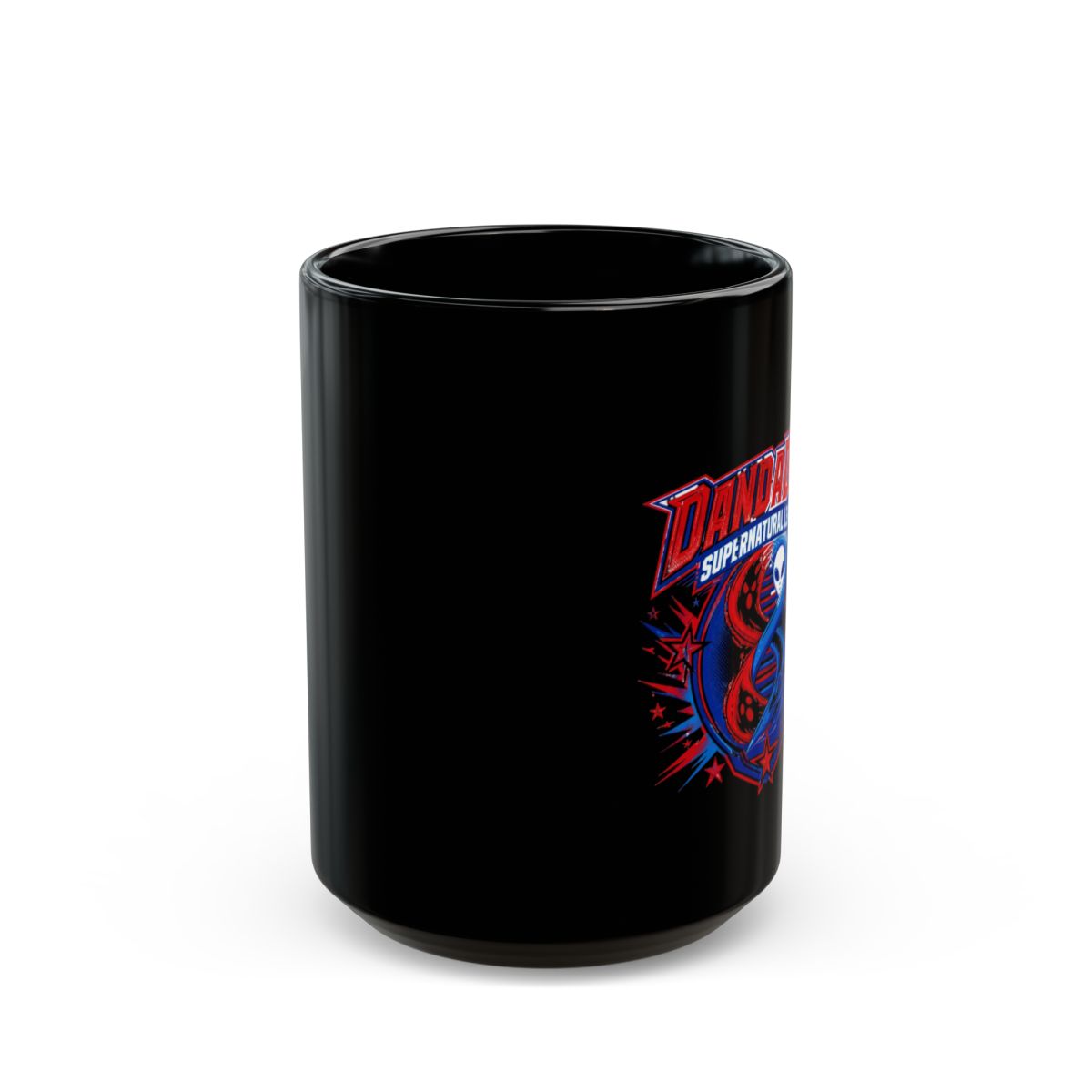 Dandadan "Dandadan Supernatural League" Black Mug - alternate angle 2, merchandise