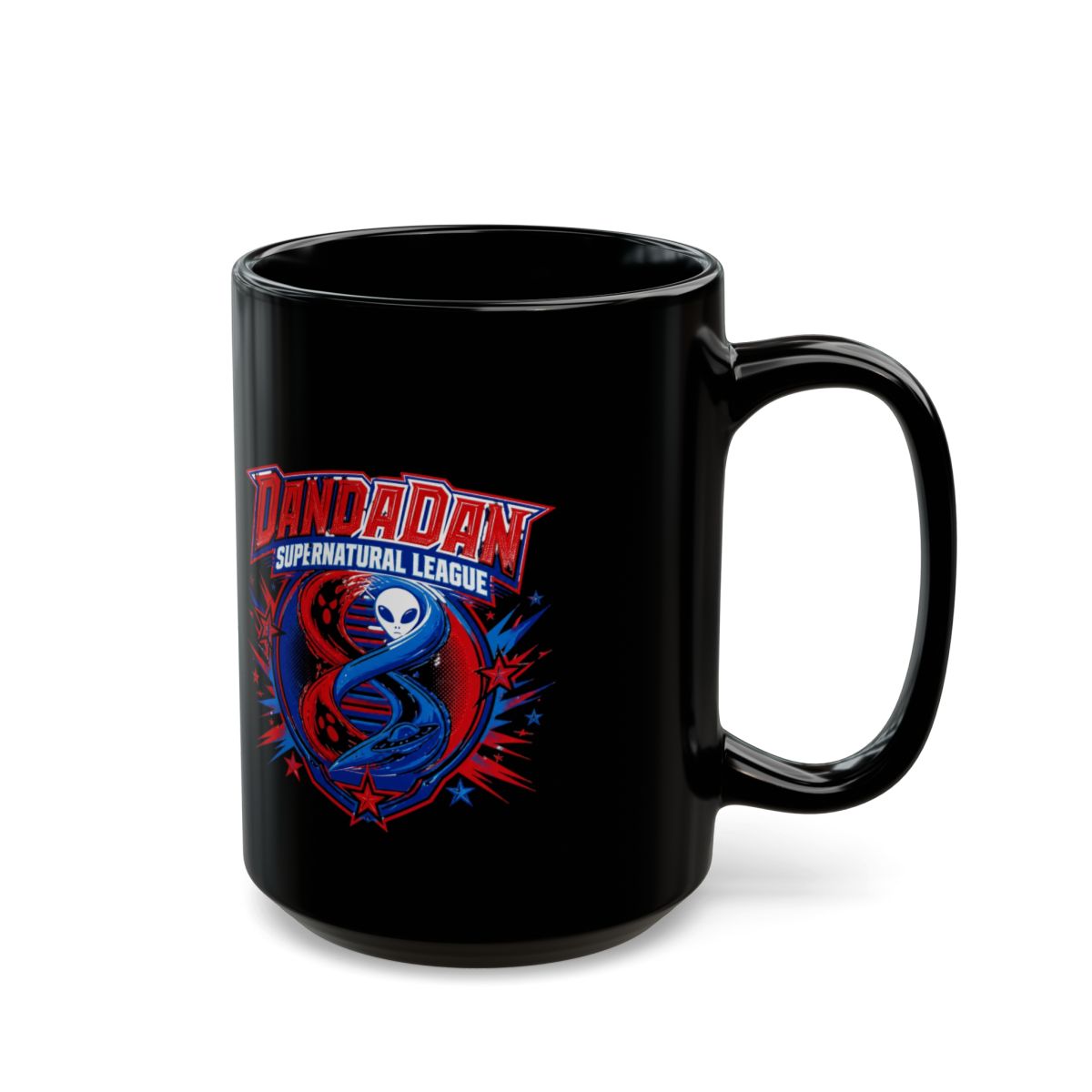 Dandadan "Dandadan Supernatural League" Black Mug - alternate angle 5, merchandise