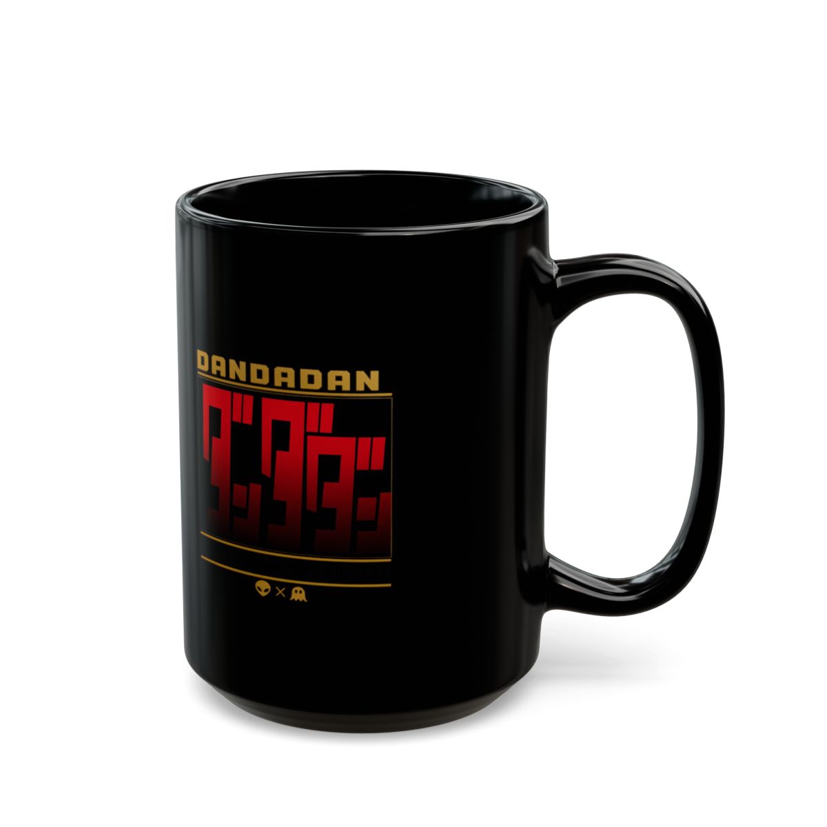 Dandadan "Aliens and Ghosts" Black Mug - alternate angle 5, merchandise