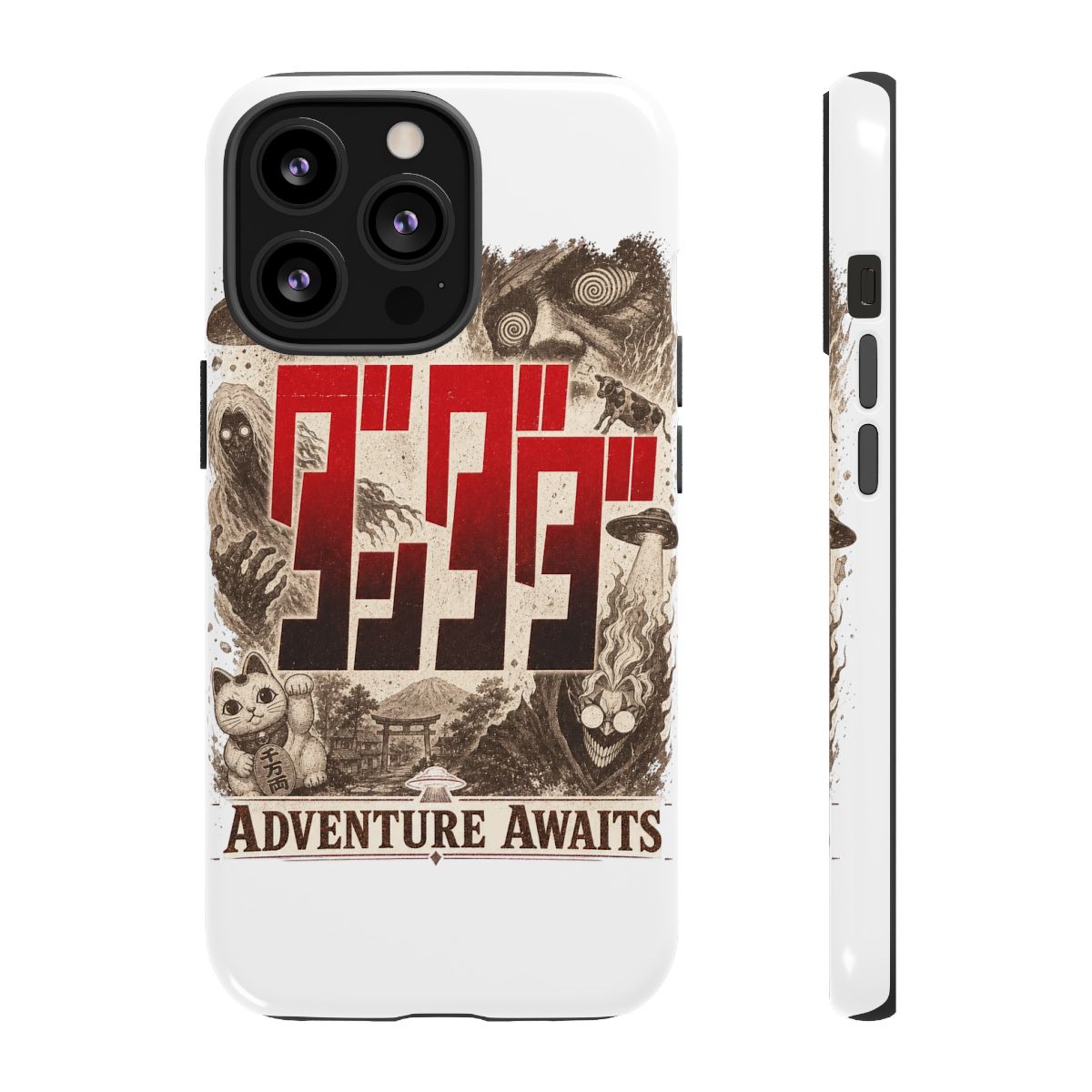 Dandadan "Adventure Awaits" Phone Case - alternate angle 1, merchandise