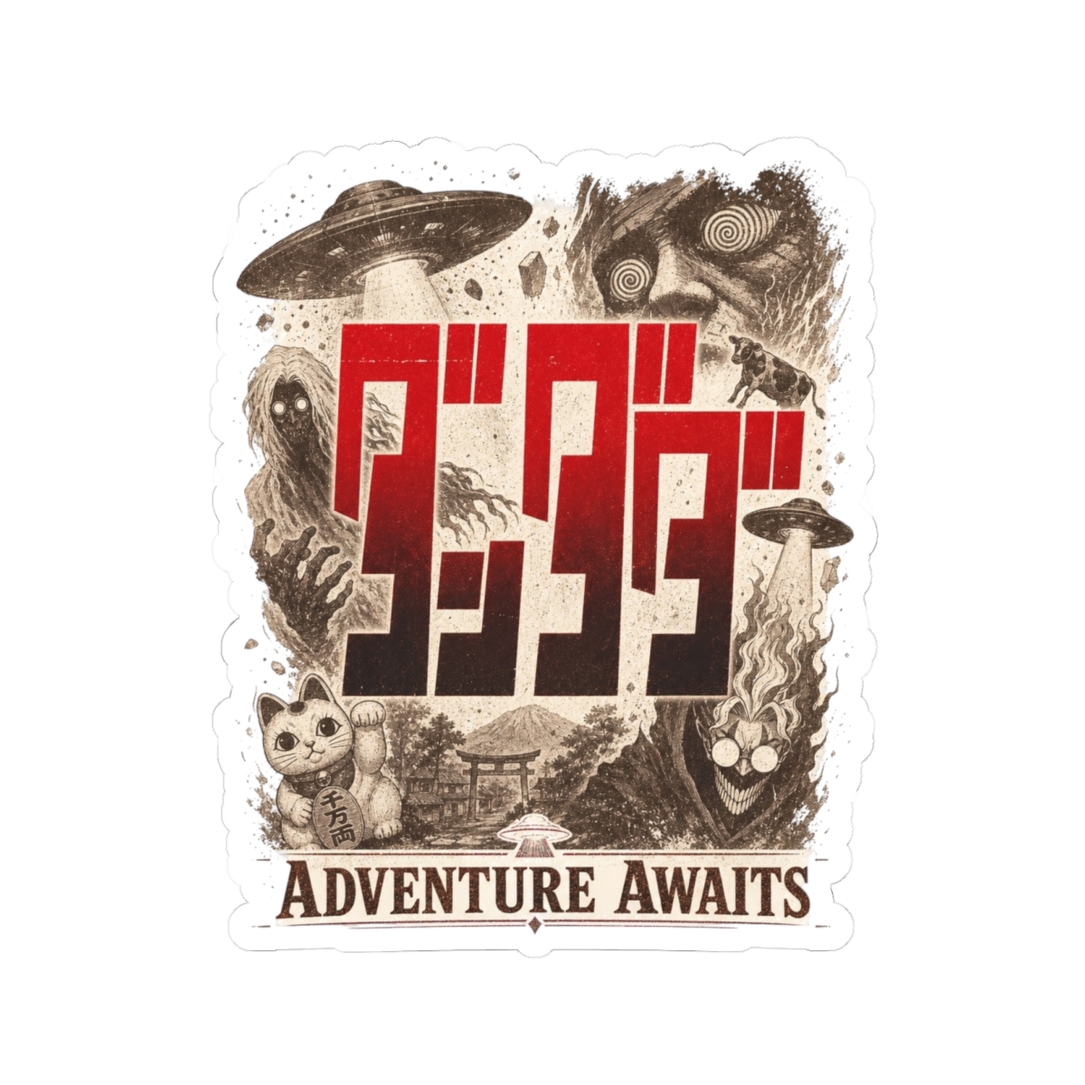 Dandadan "Adventure Awaits" Sticker