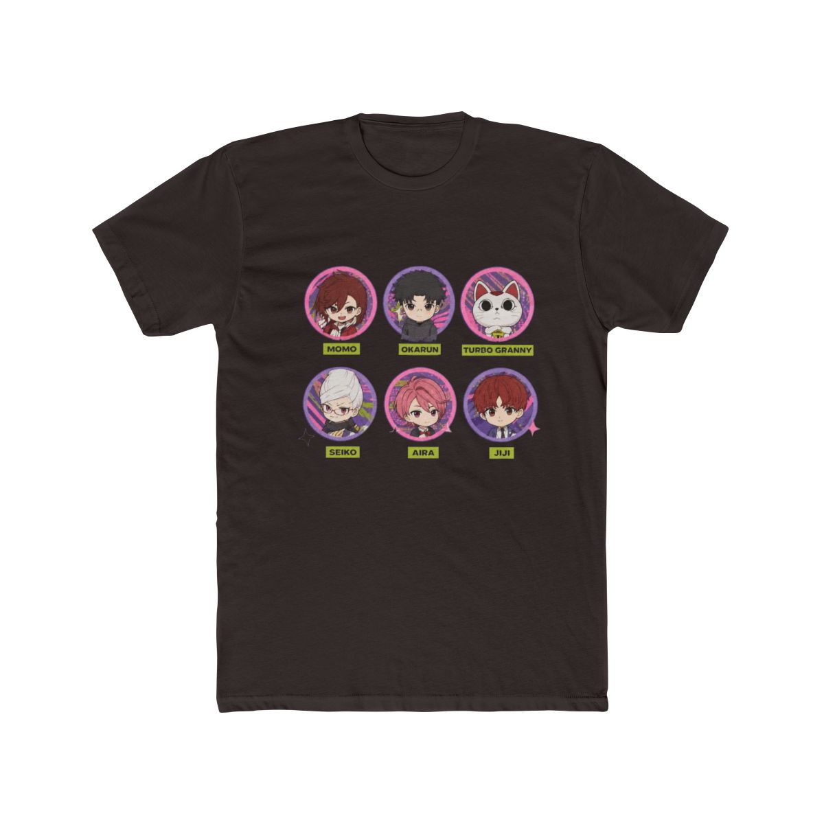 Dandadan Chibi Group Portrait T Shirt - alternate angle 2, merchandise