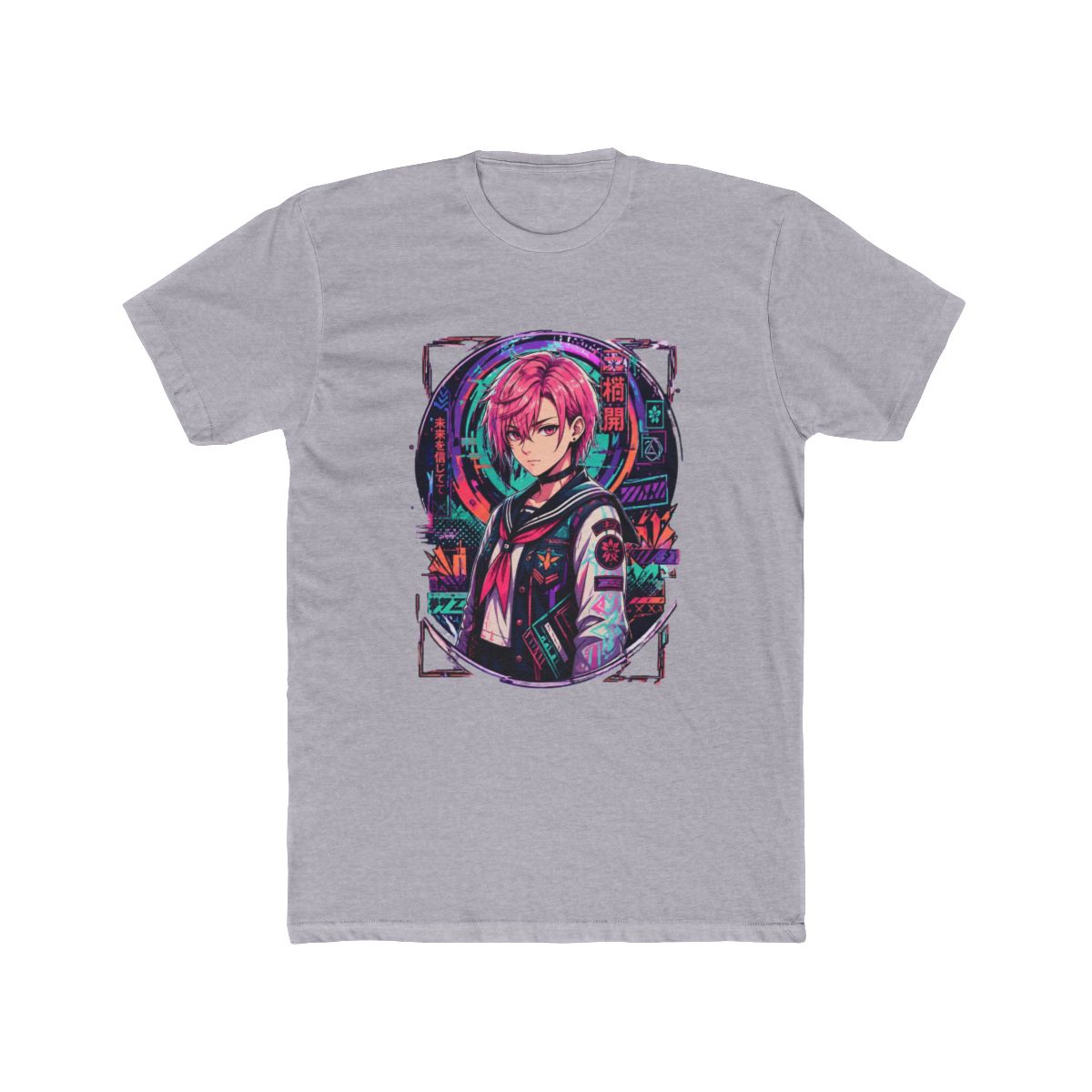 Momo Ayase Dandadan Pink Hair Psychic Medium Portr T Shirt - alternate angle 3, merchandise
