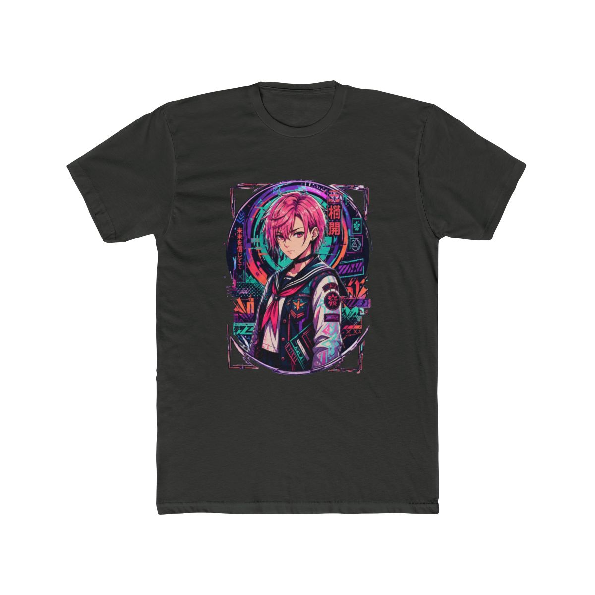 Momo Ayase Dandadan Pink Hair Psychic Medium Portr T Shirt - alternate angle 5, merchandise