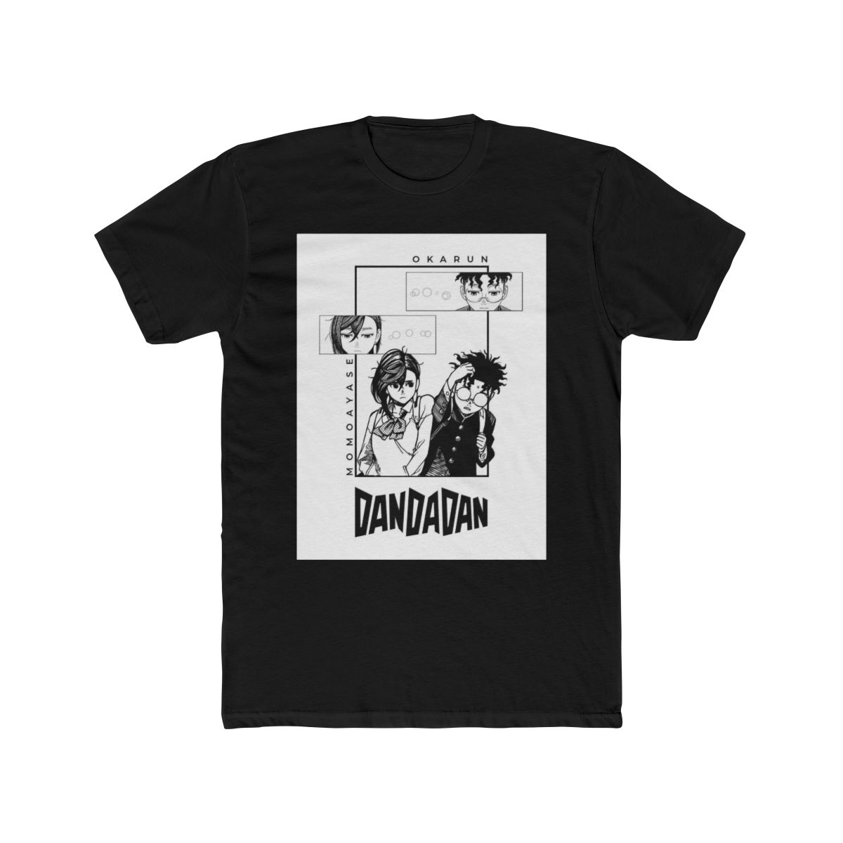 Dandadan Main B&W Retro T Shirt - alternate angle 3, merchandise
