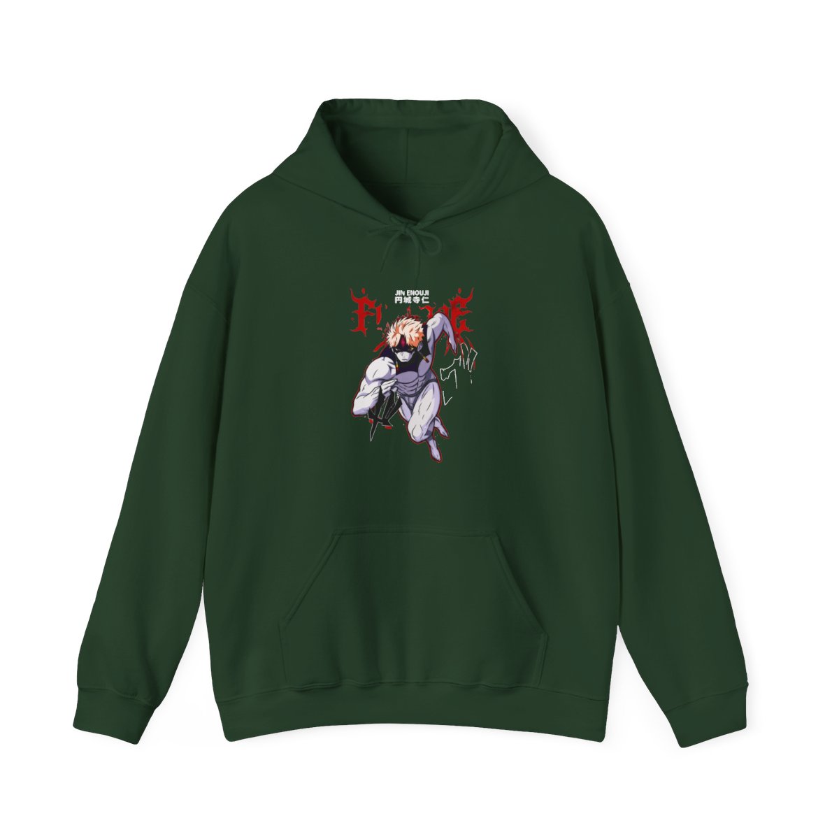 Jin Enjoji Dandadan Hoodie Anime Fighter Dynamic - alternate angle 2, merchandise