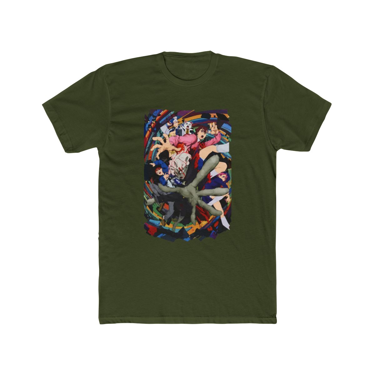 Dandadan Group Spiral Poster Girls T Shirt - alternate angle 3, merchandise